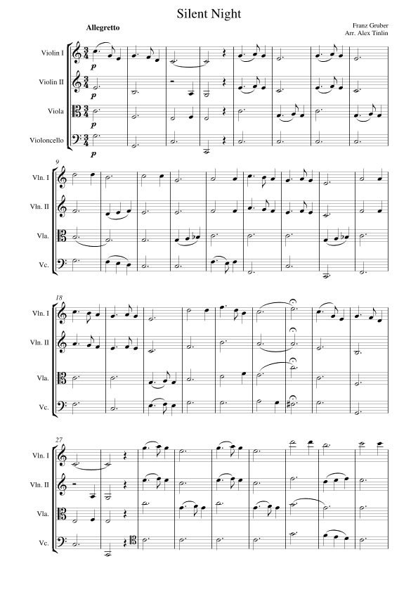 Silent Night (arr. Alex Tinlin)