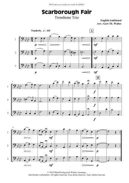 Scarborough Fair (arr. Gert Th. Walter)