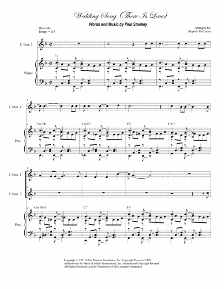 Wedding Song (There Is Love) (arr. Stephen DeCesare)