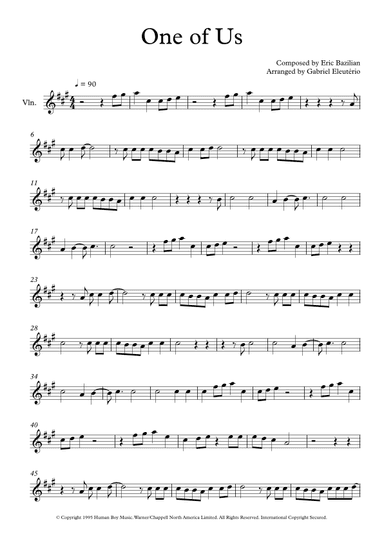 One Of Us (arr. Gabriel Eleutério)