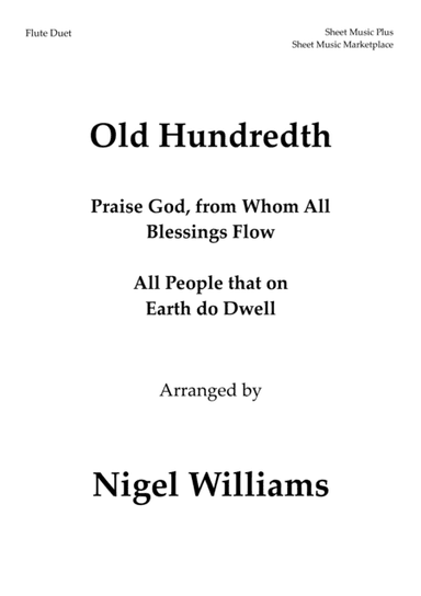 Old Hundredth, for Flute Duet (arr. Nigel Williams)