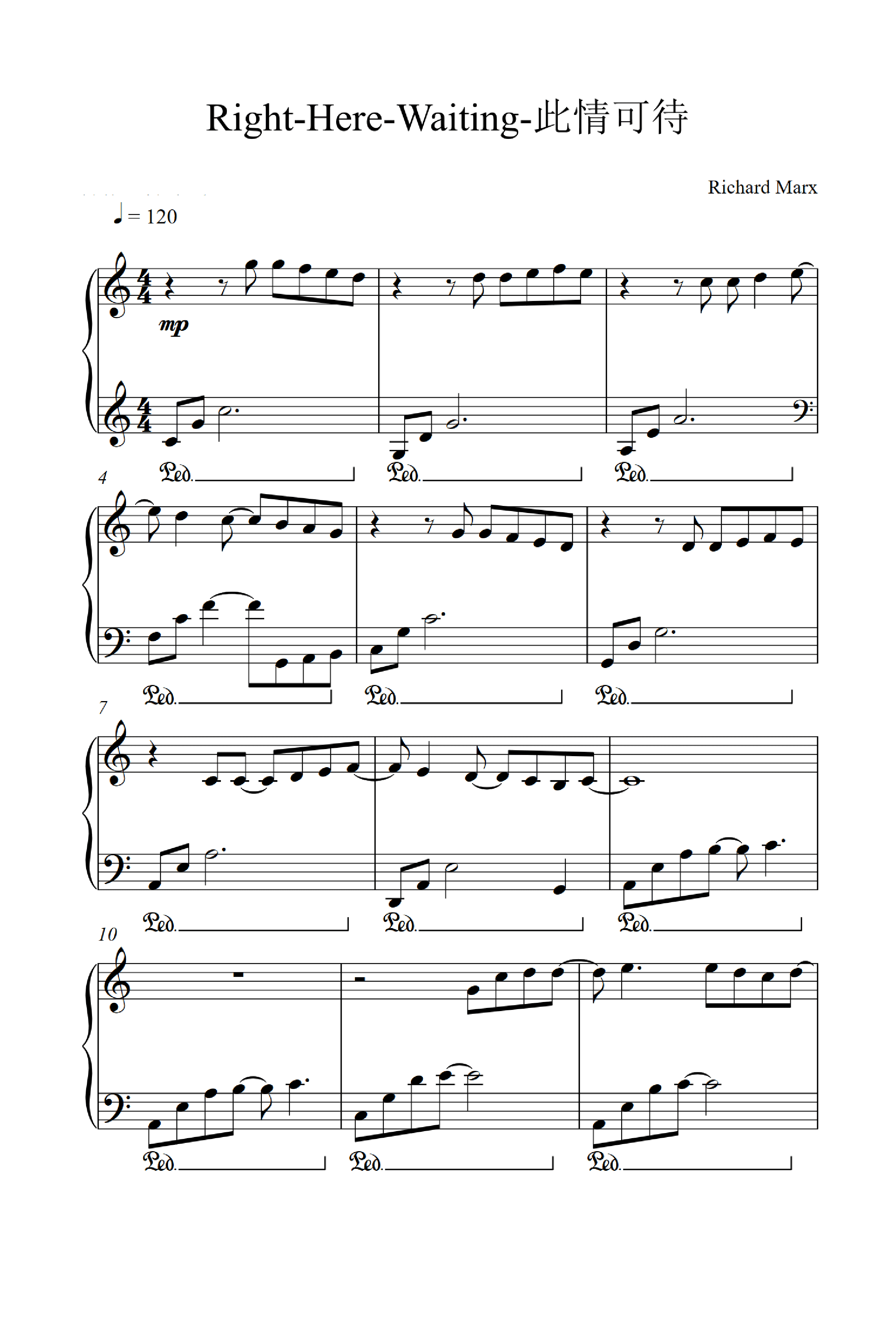 Right Here Waiting (arr. Richard Marx)