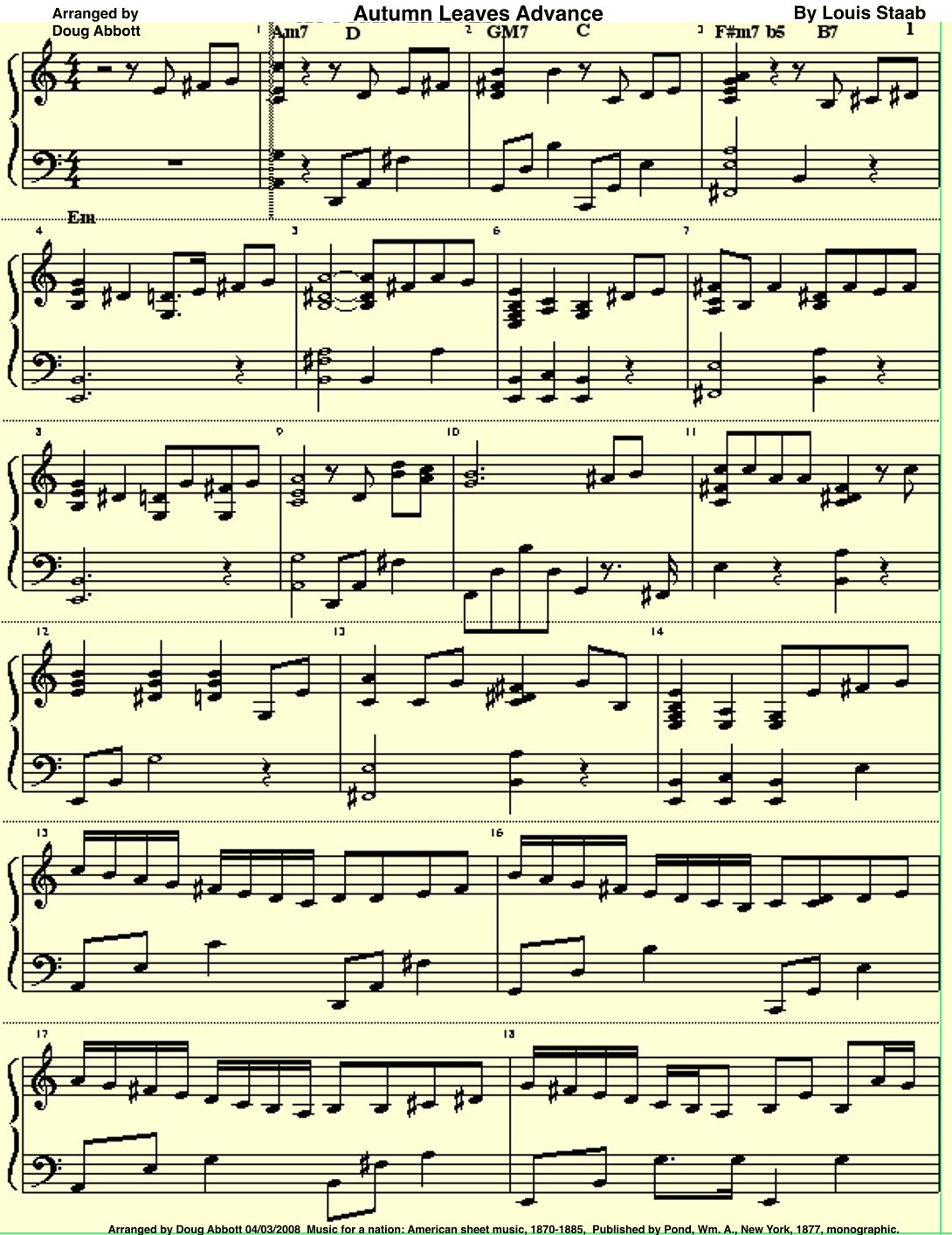 Autumn Leaves Advance (arr. Doug Abbott)