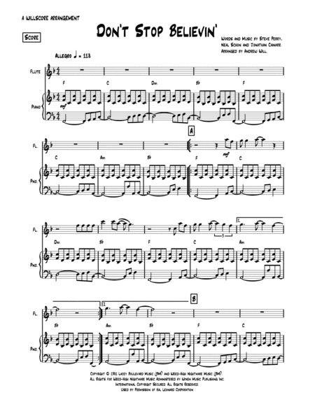 Don't Stop Believin' (arr. Andrew Will)