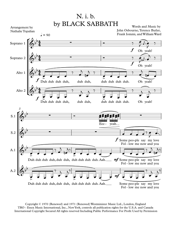 N.i.b. (arr. Nathalie Topalian)