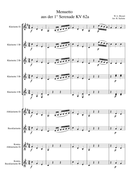 Menuetto (arr. R. Sarlette)