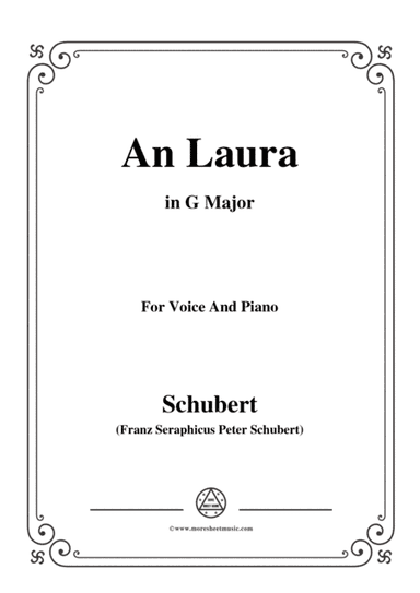Schubert-An Laura,in G Major,for Voice&Piano (arr. MSM)