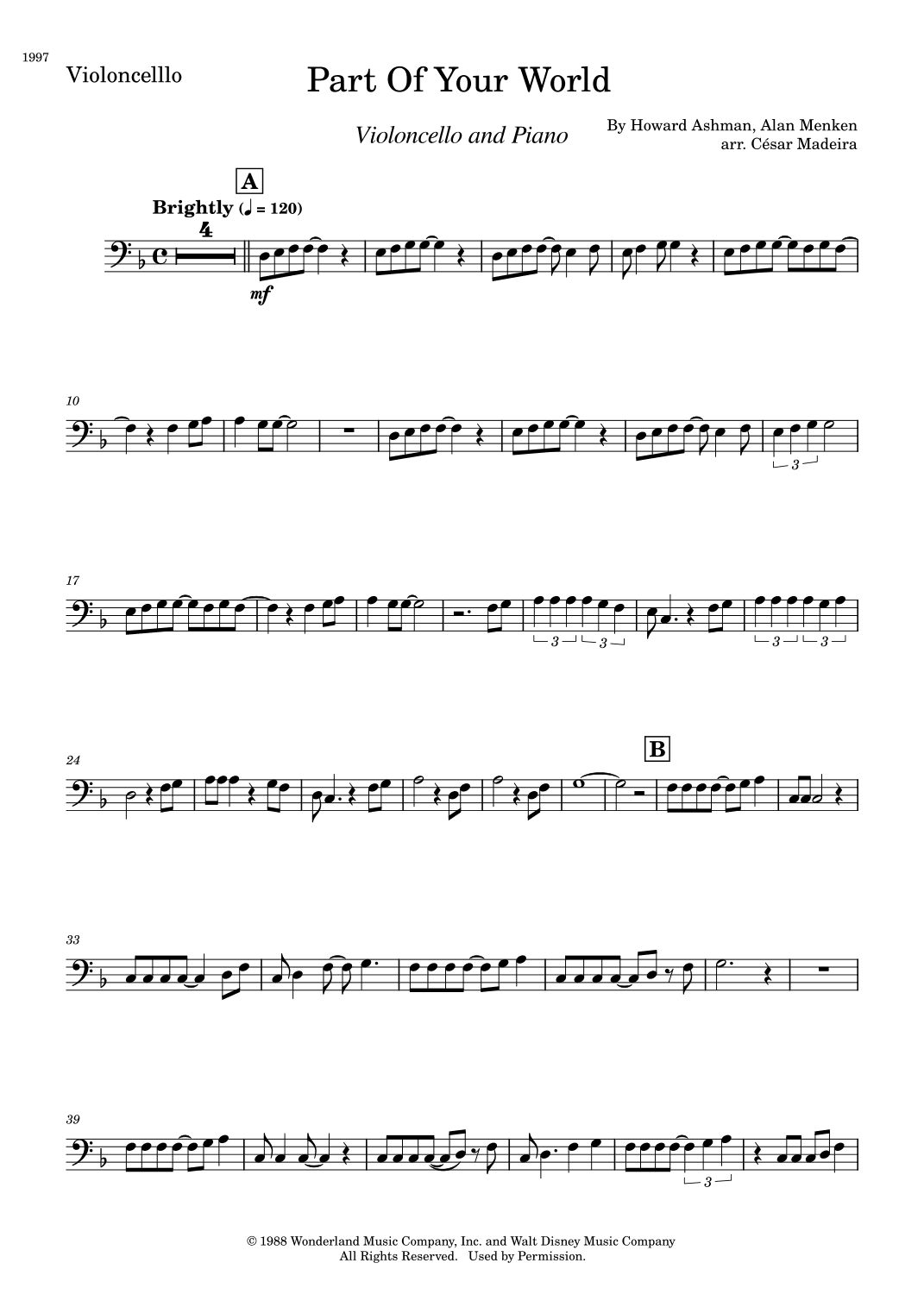 Part Of Your World (arr. César Madeira)