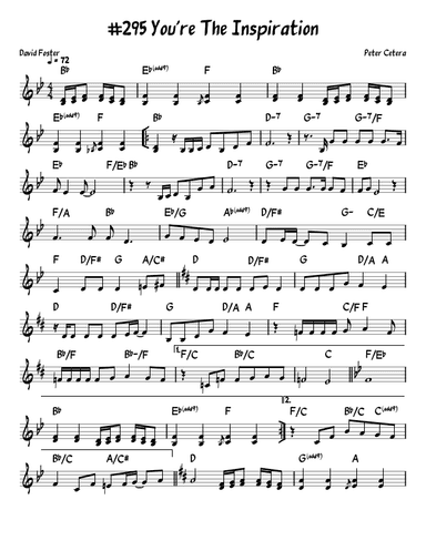 You're The Inspiration (arr. John Fries)