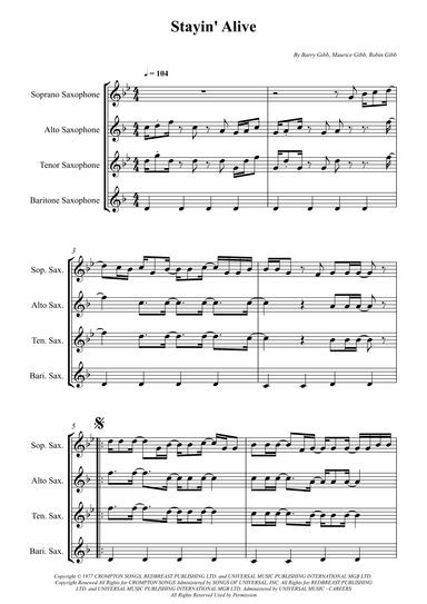 Stayin' Alive (arr. Wesley S. SIlva)