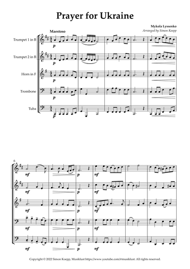 Prayer for Ukraine (arr. Simon Koepp)