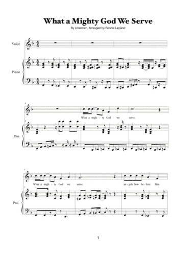 What a Mighty God We Serve (arr. Ronnie Leyland)