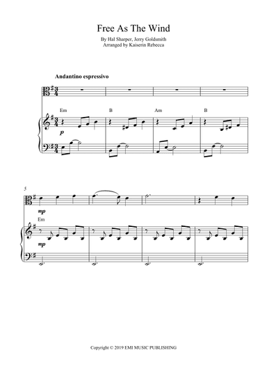 Free As The Wind (arr. Kaiserin Rebecca)