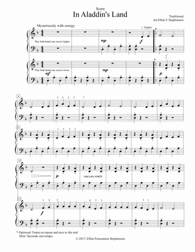 In Aladdin's Land (D minor) (arr. Ellen Foncannon Stephenson)