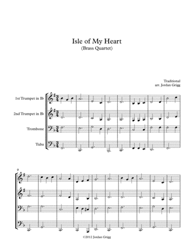Isle of My Heart (Brass Quartet) (arr. Jordan Grigg)