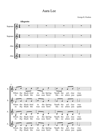 Aura Lee (arr. Alex Nunes Rodrigues)