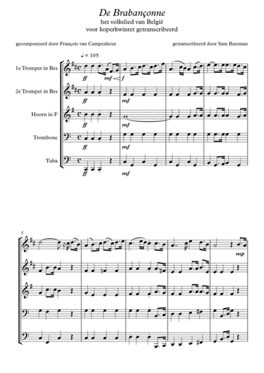 De Brabançonne (arr. Sam Bateman)