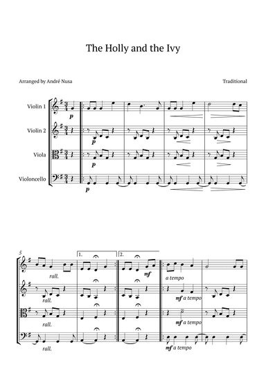 The Holly and the Ivy (arr. André Nusa)