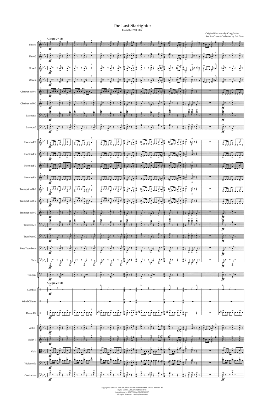 The Last Starfighter (arr. Eric Stern)