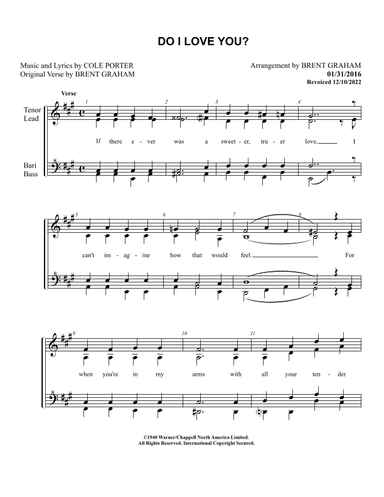 Do I Love You? (arr. Brent Graham)