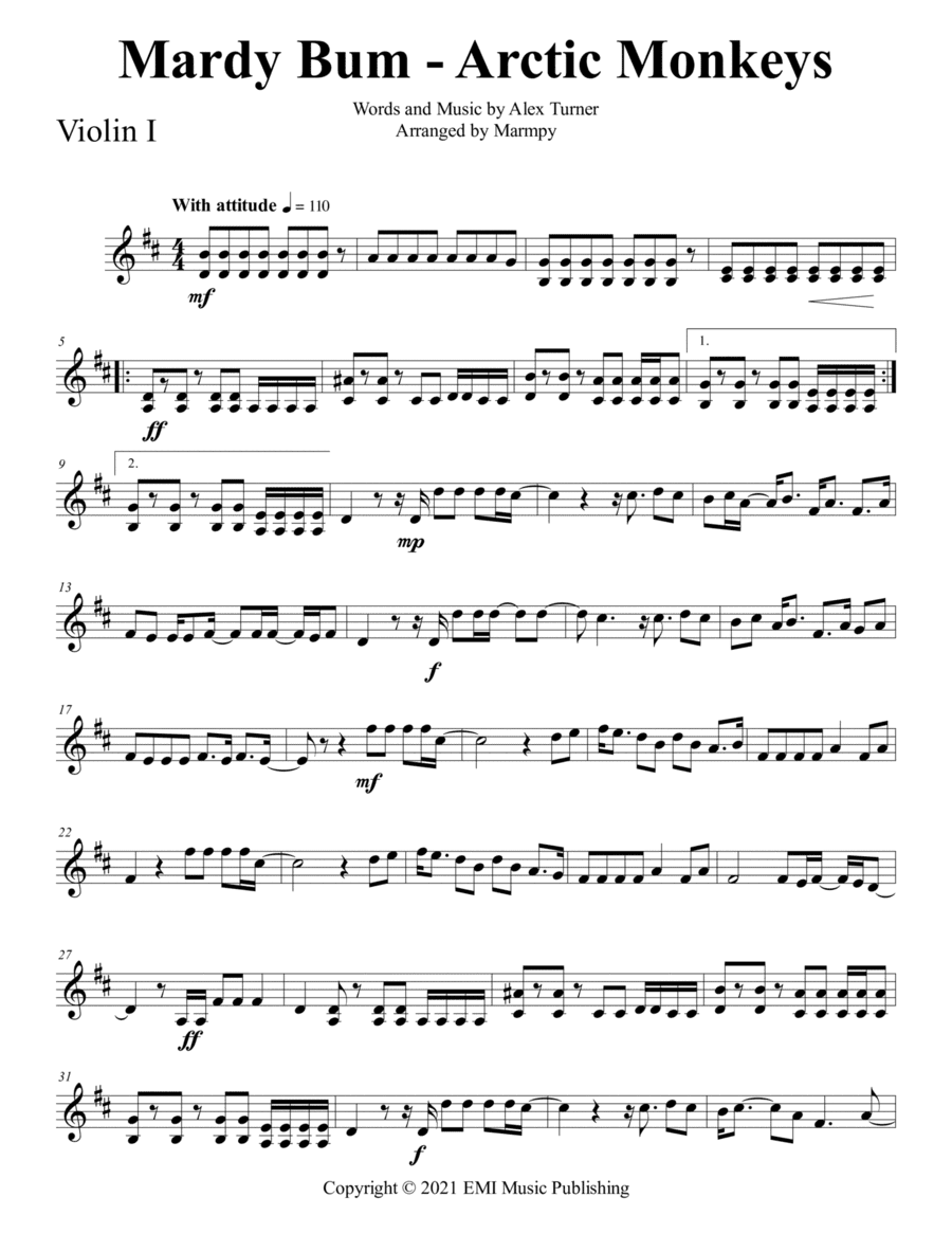 Mardy Bum (arr. Marmpy)