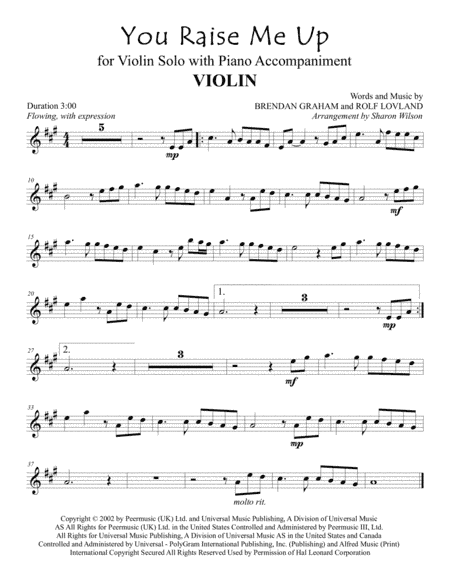 You Raise Me Up (arr. Sharon Wilson)