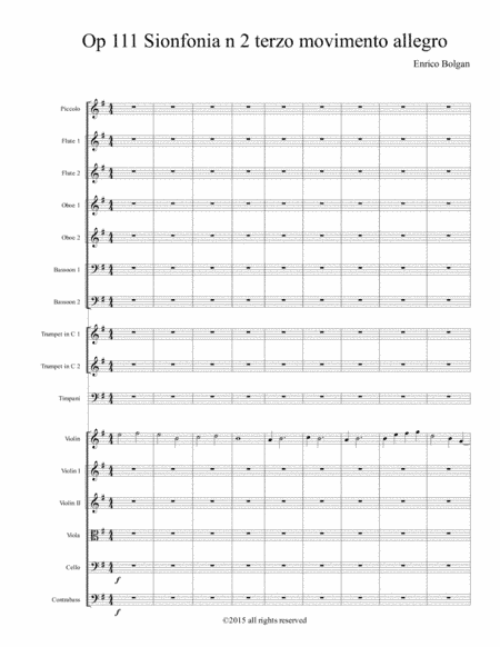 Op 111 Sinfonia n 2 terzo movimento Allegro