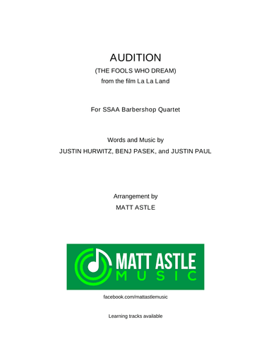 Audition (the Fools Who Dream) (arr. Matt Astle)