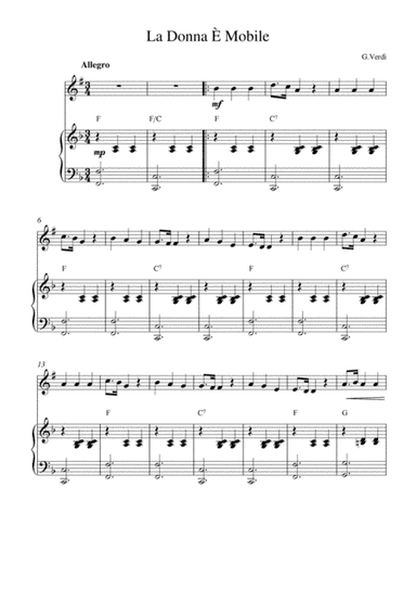La Donna È Mobile (arr. Kaiserin Rebecca)