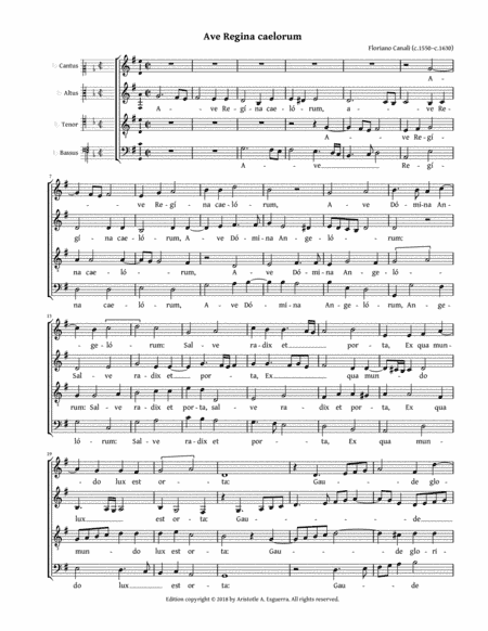 Ave Regina caelorum (Canali) (arr. Aristotle A. Esguerra)