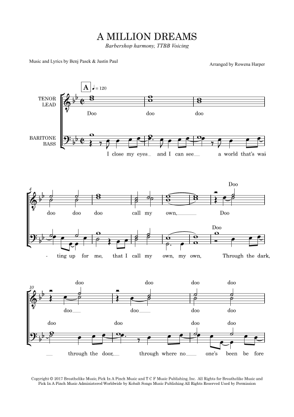 A Million Dreams (arr. Rowena Harper)