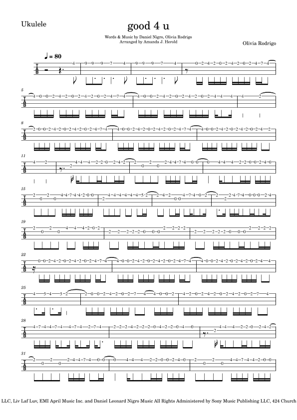 Good 4 U (arr. Amanda's Music Channel)