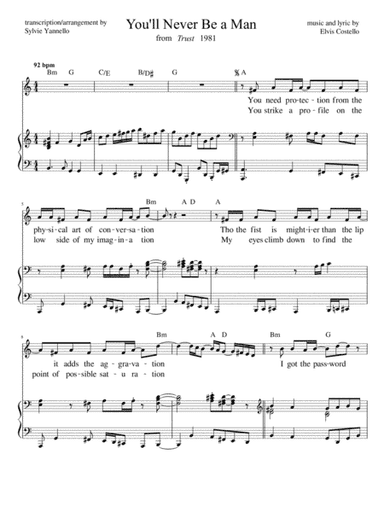 You'll Never Be A Man (arr. Sylvie Yannello)