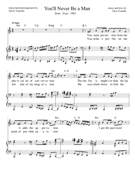 You'll Never Be A Man (arr. Sylvie Yannello)