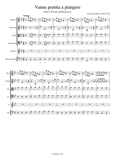 Vanne pentita a piangere (arr. Early Music Scores)