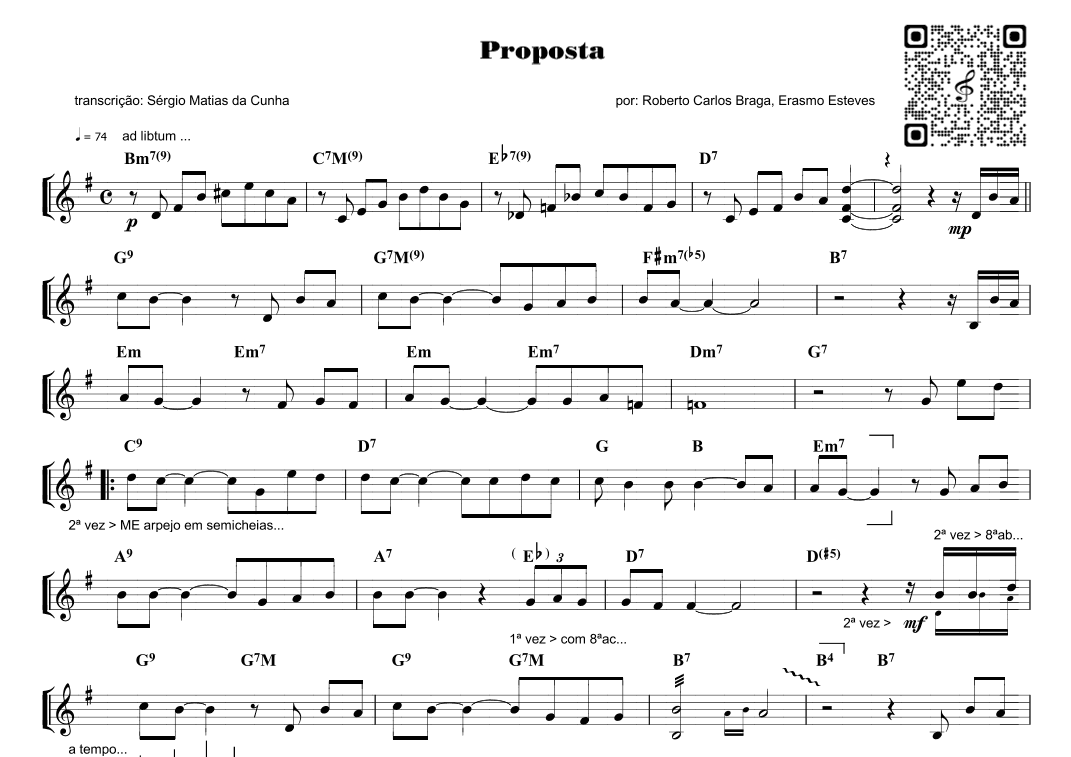 Proposta (arr. Sérgio Matias da Cunha)