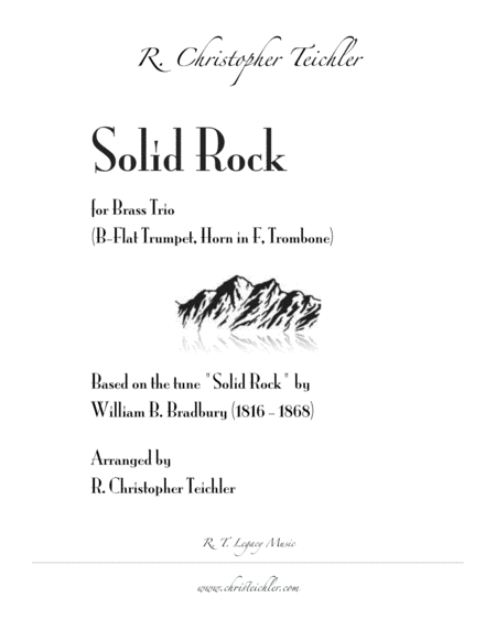 Solid Rock - Brass Trio (Trumpet, Horn, Trombone) (arr. R.T. Legacy)