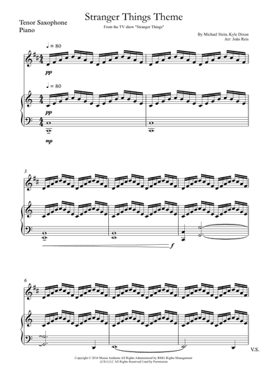 Stranger Things Main Title Theme (arr. João Reis)