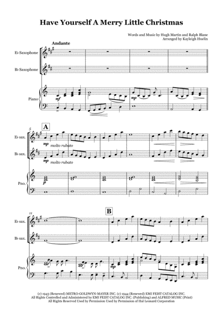Have Yourself A Merry Little Christmas  from MEET ME IN ST. LOUIS (arr. Kayleigh Huelin)