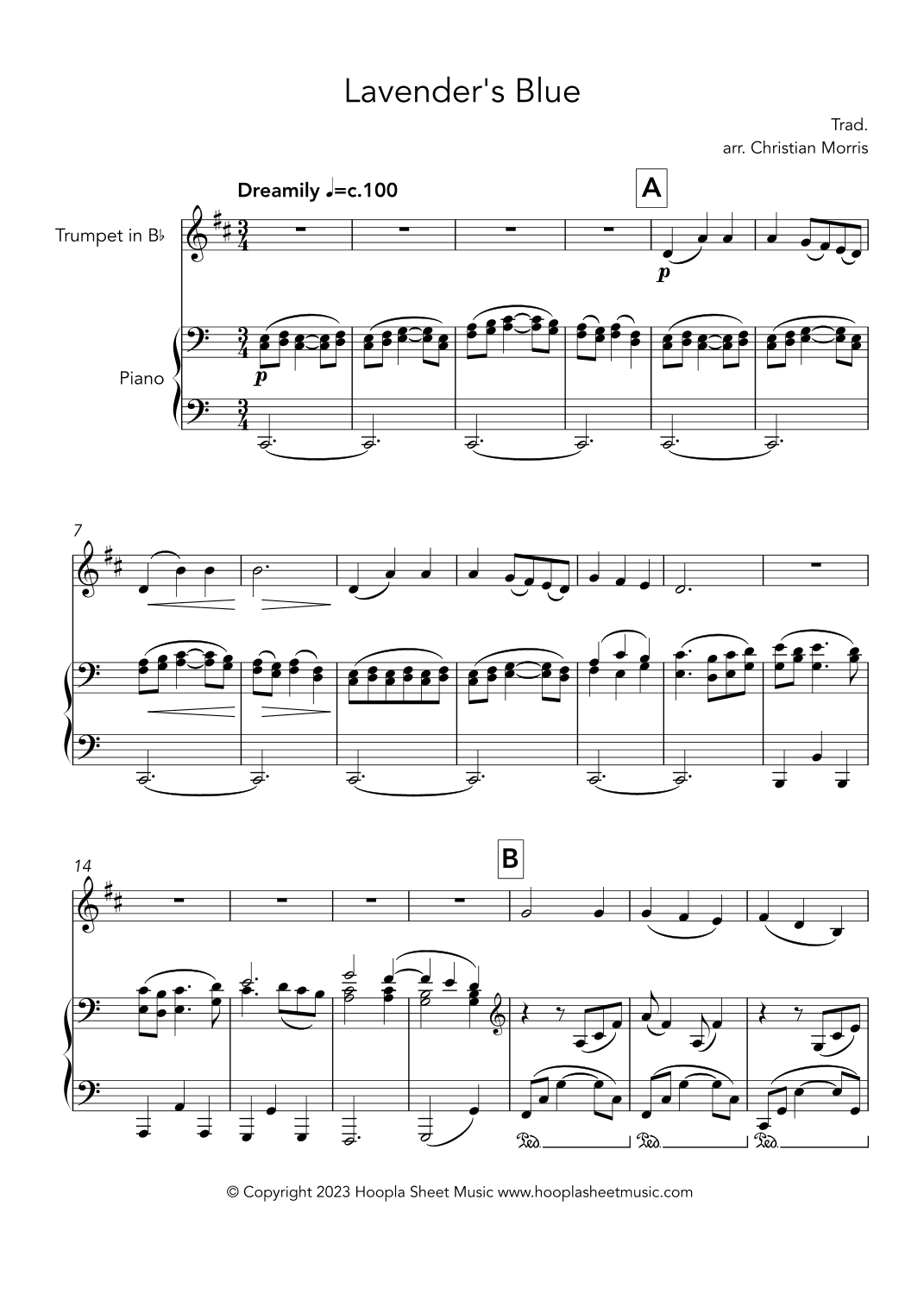 Lavender's Blue (Fantasy) (arr. Christian Morris)