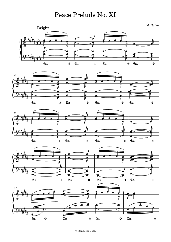 Peace Prelude No. XI Nr. 11 in B Major Bright