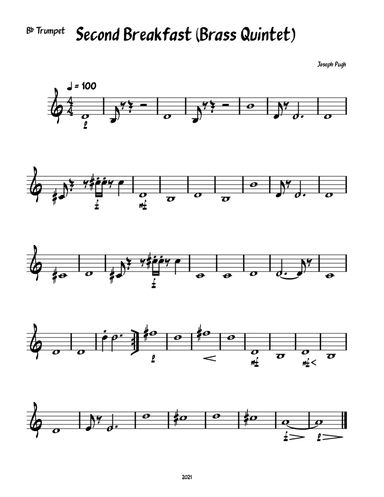 Second Breakfast(Brass Quintet)
