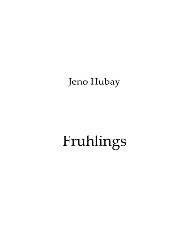 Fruhlings (arr. Nick Lacanski)