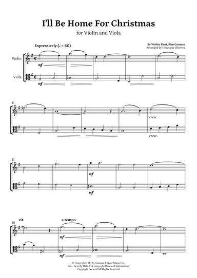I'll Be Home For Christmas (arr. Henrique Oliveira)