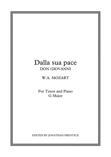 Dalla sua pace - Don Giovanni (G Major) (arr. Jonathan Prentice)