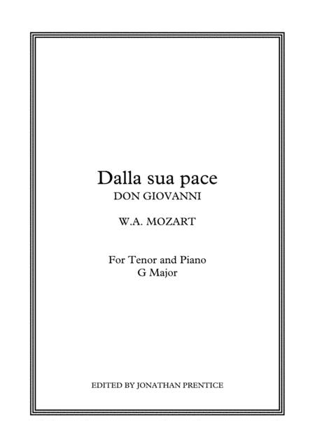Dalla sua pace - Don Giovanni (G Major) (arr. Jonathan Prentice)
