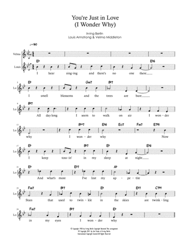 (i Wonder Why?) You're Just In Love (arr. C Lee)