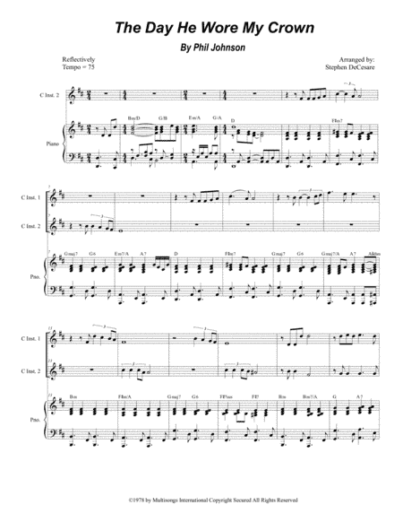 The Day He Wore My Crown (arr. Stephen DeCesare)