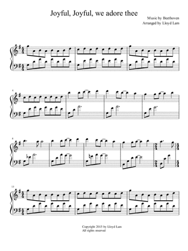 Joyful, Joyful, we adore thee (arr. Lloyd T. Lam)