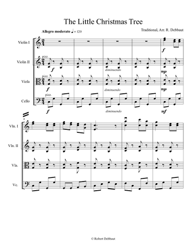 The Forest Raised a Christmas Tree - Score Only (arr. Robert Debbaut)